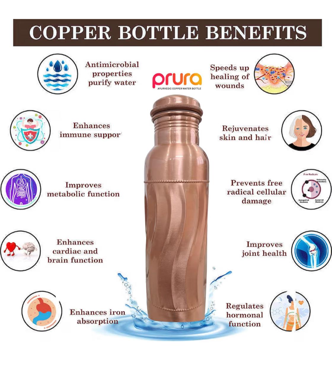 Pure Copper water bottle 950ml