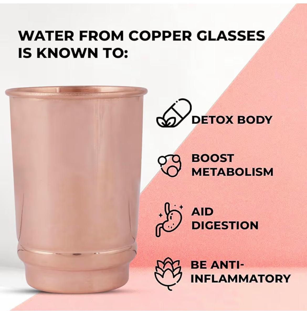 Copper cups smooth