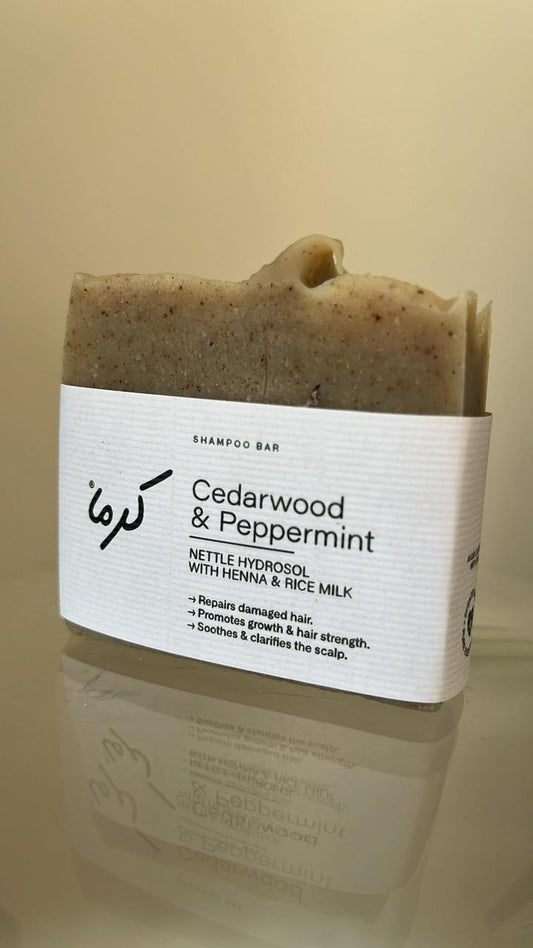 Peppermint and Atlas Cedarwood, with Nettle Hydrosol, Henna and Rice Milk 85g
