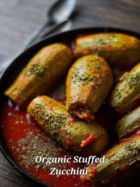 Stuffed Organic Zucchini (4 pers)