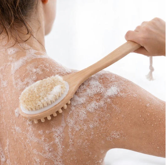 Wooden bath brush