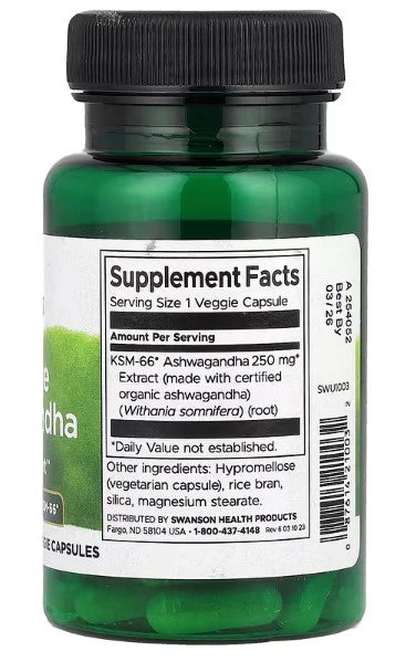 Ultimate Ashwagandha, 250 mg , 60 Veggie Capsules