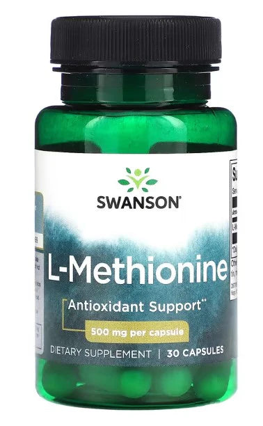 Swanson, L-Methionine, 500 mg, 30 Capsules